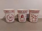 3x gedenk beker Regout 1951/50jaar Sinterklaas Apeldoorn, Ophalen of Verzenden