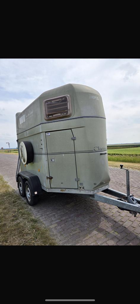 Bockman paardentrailer 2 paards, Dieren en Toebehoren, Paarden en Pony's | Trailers en Aanhangwagens, Gebruikt, 2-paards trailer