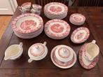 Engels rood Colonial Transferware Servies - Woods & Sons, Antiek en Kunst, Ophalen