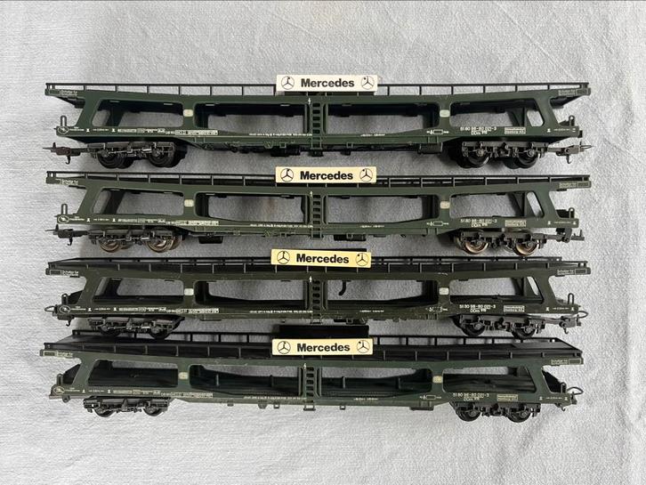 4x Lima 9053 DB Mercedes Autotransport, Hobby en Vrije tijd, Modeltreinen | H0, Gebruikt, Wagon, Gelijkstroom of Wisselstroom