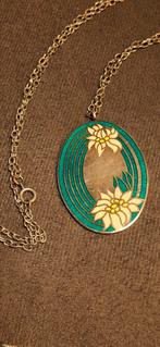 Vintage zilveren Art nouveau ketting Franklin Mint ketting, Ophalen of Verzenden