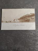 Fotokaart militairen kazerne tenten en fotograaf NW Mens, Verzamelen, Ophalen of Verzenden, Voor 1920, Gelopen, Overijssel