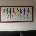 Schilderij: Silhouetten van Vrouwen, Antiek en Kunst, Kunst | Schilderijen | Klassiek, Ophalen of Verzenden