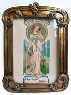 Litho Alphonse Mucha Parfum Barok Art Nouveau Frame, Antiek en Kunst, Kunst | Litho's en Zeefdrukken, Ophalen of Verzenden