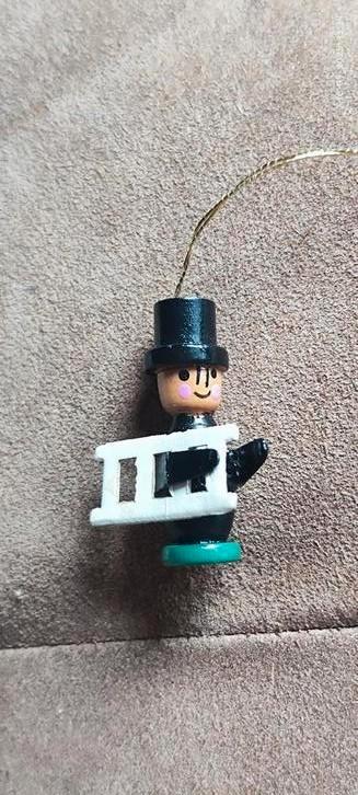 Houten Schoorsteenveger Kerstboomhanger beschikbaar voor biedingen