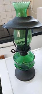 Olielampje groen glas, Antiek en Kunst, Antiek | Lampen, Ophalen of Verzenden