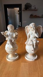 Gietijzeren Engeltjes - Set van 2, Tuin en Terras, Ophalen, Gebruikt, Metaal, Engelenbeeld