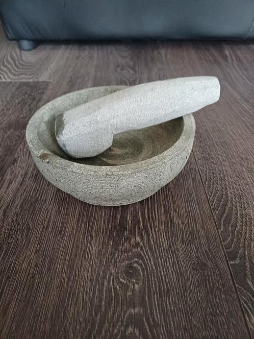 Stenen vijzel met stamper, Antiek en Kunst, Antiek | Keukenbenodigdheden, Ophalen of Verzenden