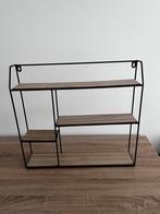 Rek zwart hout, Huis en Inrichting, Woonaccessoires | Wandplanken en Boekenplanken, Ophalen of Verzenden, Zo goed als nieuw