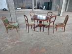 Antieke tafel met 4 Biedermeier stoelen, Antiek en Kunst, Antiek | Meubels | Tafels, Ophalen of Verzenden