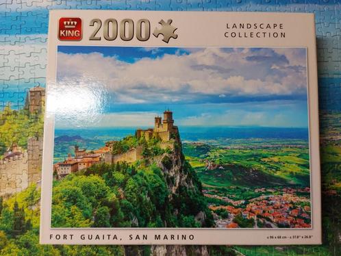 Legpuzzel King Fort Guaita San Marino Landscape Coll. 2000, Hobby en Vrije tijd, Denksport en Puzzels, Zo goed als nieuw, Meer dan 1500 stukjes