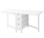 Tafel/ bureau opklapbaar Ikea Norden wit, Huis en Inrichting, Ophalen, Zo goed als nieuw