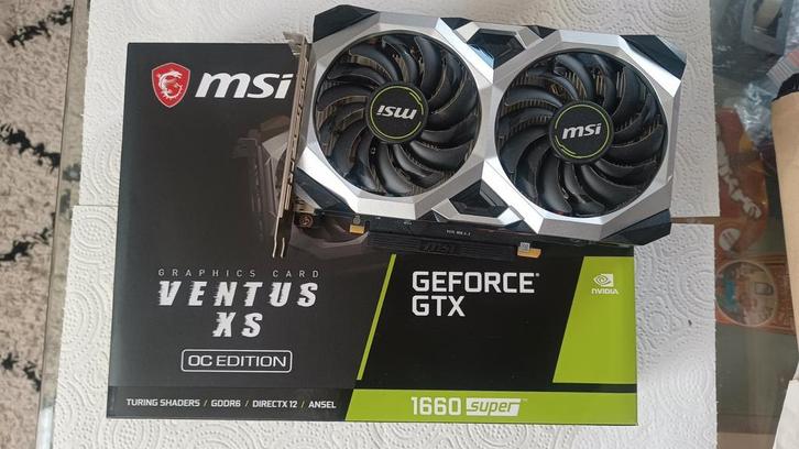 MSI VENTUS GeForce GTX 1660 Super OC, Computers en Software, Videokaarten, Zo goed als nieuw, Nvidia, PCI, GDDR6, HDMI, DisplayPort