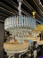 Silver chandelier hanglamp zakkroon 3 maten nieuw, Huis en Inrichting, Lampen | Kroonluchters, Ophalen of Verzenden, Nieuw