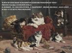 IK ZOEK : Een mooi oud poezenschilderij, Antiek en Kunst, Verzenden