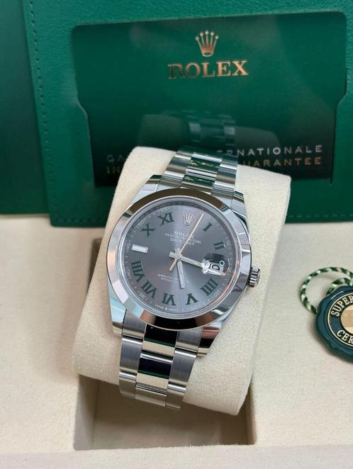Rolex Datejust 41mm – Ref. 126300 – Wimbledon Dial – NIEUW, Sieraden, Tassen en Uiterlijk, Horloges | Heren, Nieuw, Rolex, Staal