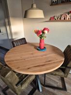 Ronde eiken eettafel -  130 cm, Huis en Inrichting, Tafels | Eettafels, Ophalen, Gebruikt, Vier personen, 100 tot 150 cm