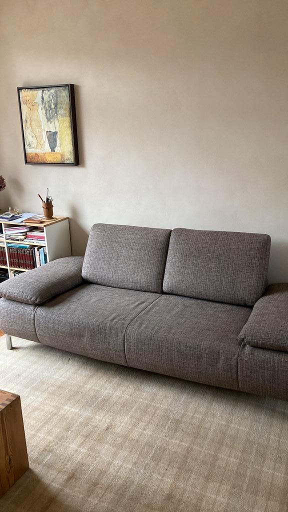 Bank 2.5 zits Koinor bruin, Huis en Inrichting, Banken | Sofa's en Chaises Longues, Gebruikt, 200 tot 250 cm, 75 tot 100 cm, Stof