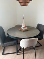 Ronde visgraat tafel Loods 5, Huis en Inrichting, Ophalen, 100 tot 150 cm, Rond, Zo goed als nieuw