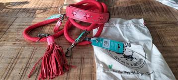 Dwam Pink star rood met roze halsband in L + rode lijn in L beschikbaar voor biedingen