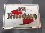 Kronenbourg bier reclamebord emaillerie Belge, Ophalen of Verzenden, Zo goed als nieuw, Reclamebord