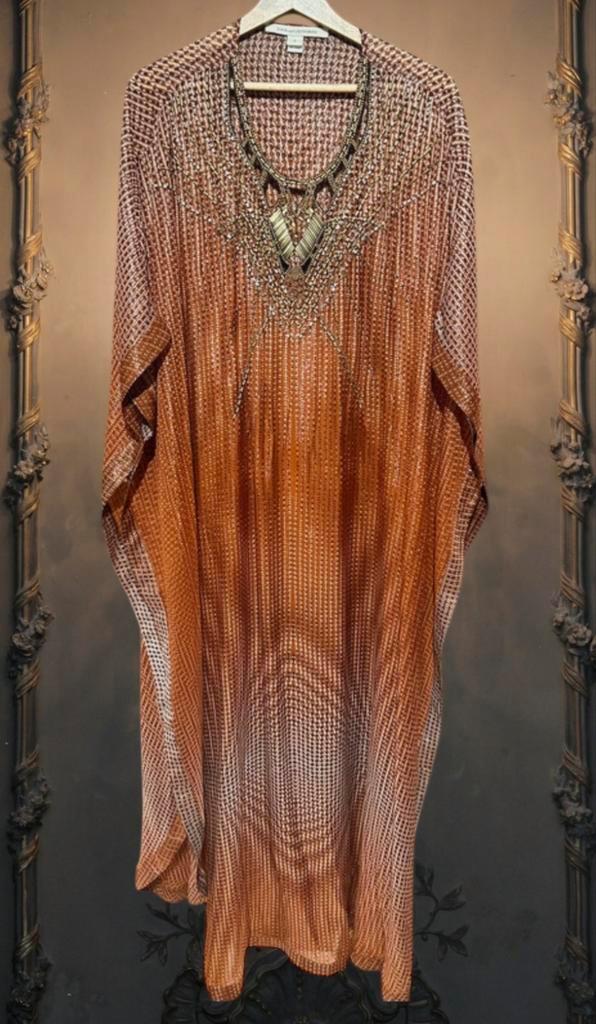 Diane von Furstenberg Zijde Kaftan Jurk, Kleding | Dames, Jurken, Zo goed als nieuw, Onder de knie, Ophalen of Verzenden