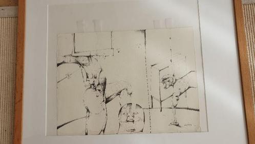 Pentekening door kunstenaar Gongola, Antiek en Kunst, Kunst | Tekeningen en Foto's, Ophalen of Verzenden