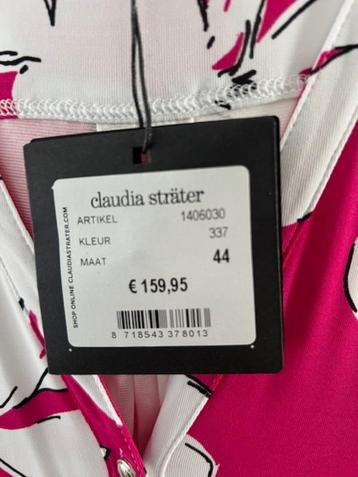 Nieuw Claudia Strater jurk maat 44 fuchsia wit slinky viscos beschikbaar voor biedingen