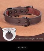 Nieuwe lederen halsbanden in 4 maten en kleuren, Dieren en Toebehoren, Ophalen of Verzenden, Nieuw