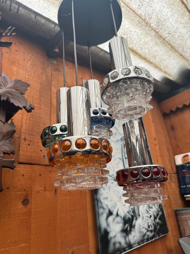 Vintage Space Age Lamp Massive Cascade, Huis en Inrichting, Lampen | Hanglampen, Gebruikt, Ophalen of Verzenden
