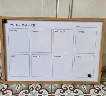 Week planner schrijfbord beschikbaar voor biedingen