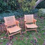Vintage tuinstoel danish design 2 stuks, Tuin en Terras, Tuinstoelen, Ophalen, Kunststof, Inklapbaar