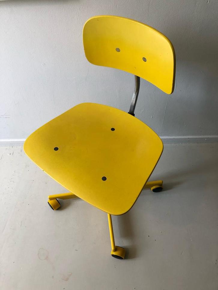 Kevi bureaustoel vintage geel - Rasmussen, Huis en Inrichting, Bureaustoelen, Gebruikt, Zwart, Ophalen