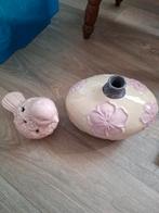Leuk setje vogel/ vaas, Huis en Inrichting, Woonaccessoires | Vazen, Ophalen, Overige kleuren, Minder dan 50 cm, Glas