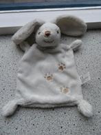 Knuffeldoek konijn konijntje merk Nicotoy wit velours goud-, Ophalen of Verzenden, Zo goed als nieuw, Konijn