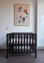 Zwarte box met matras, Kinderen en Baby's, Boxen, Ophalen, Zo goed als nieuw