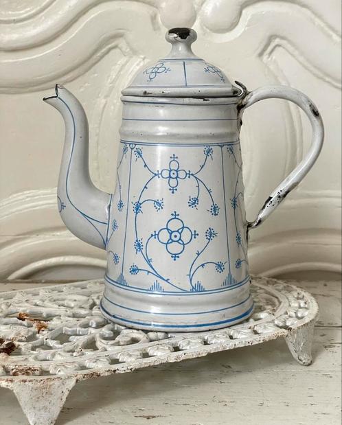 Emaille oud koffiepotje Saks, Antiek en Kunst, Antiek | Emaille, Ophalen of Verzenden