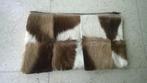 Decoratieve Vintage ‘clutch’ met echte stukjes vacht, Ophalen of Verzenden, Gebruikt, Overige kleuren, Overige typen
