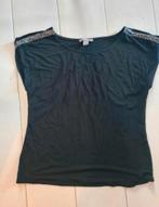 Anna Field t-shirt met klein panterprint detail op schouders, Maat 38/40 (M), Anna Field, Zwart, Ophalen of Verzenden