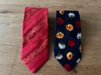 Vintage Zijden Stropdassen - Profuomo & Umbria Tierack, Ophalen of Verzenden, Gedragen, Overige kleuren, Met patroon