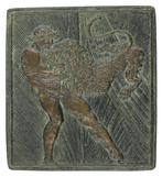 RELIËF 1985 Adri van Rooijen : Gilgamesj en de Leeuw, Verzenden, Brons, Nederland