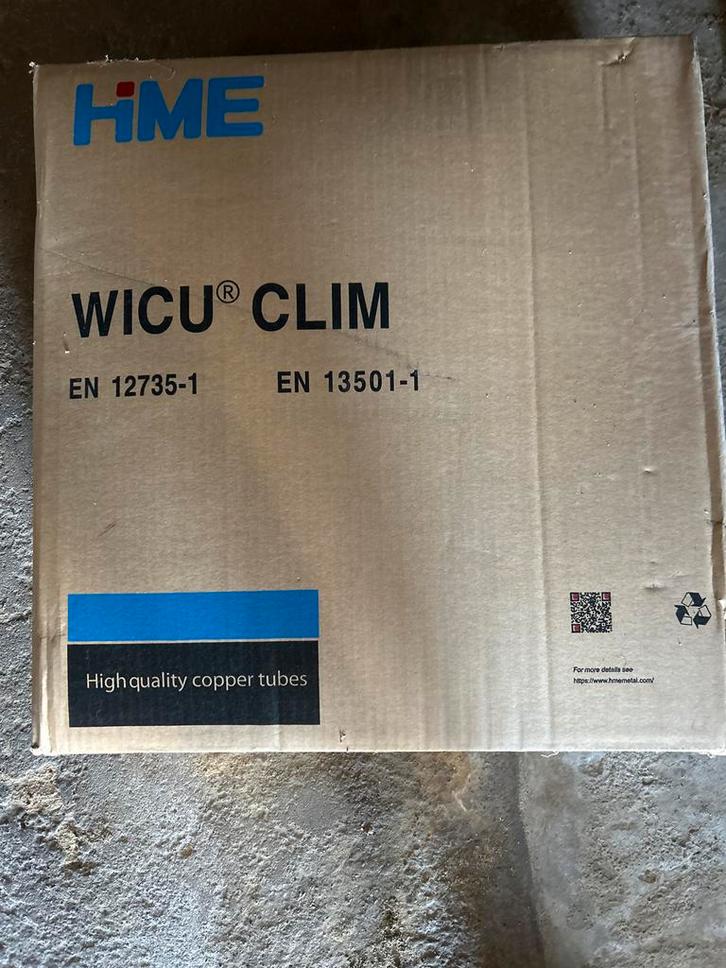 Nieuw, Airco leiding HME WICU CLIM 1/4 + 3/8 + stuk van 5m, Doe-het-zelf en Verbouw, Buizen en Afvoer, Nieuw, Rechte buis, Overige materialen