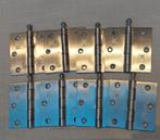 8x rvs DX scharnier 76x76 mm rechte hoek, losse pen, Ophalen of Verzenden, Zo goed als nieuw, Rvs, Scharnier