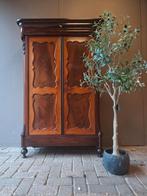 Mahonie biedermeier meidenkast kledingkast bezorgen mogelijk, Antiek en Kunst, Ophalen of Verzenden