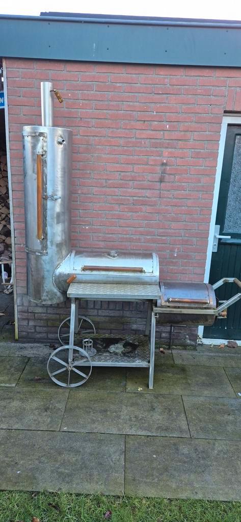 RVS Oklahoma BBQ Smoker Rookkast - Zelfbouw, Tuin en Terras, Elektrische barbecues, Gebruikt, Ophalen of Verzenden