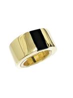 QUINN Zware 14 K Massief Gouden Dames Band Ring Onyx - 22 g, Sieraden, Tassen en Uiterlijk, Ringen, Goud, Goud, Met edelsteen