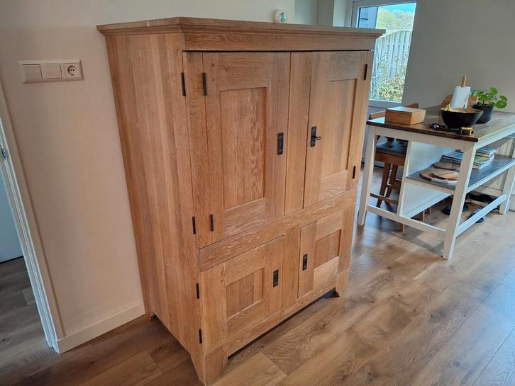 Kast teakhout, Huis en Inrichting, Kasten | Dressoirs, Gebruikt, 100 tot 150 cm, 50 tot 75 cm, Met deur(en), Met plank(en), Teakhout
