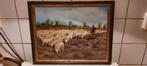 Herder met schapen, door Leemans, Antiek en Kunst, Ophalen of Verzenden