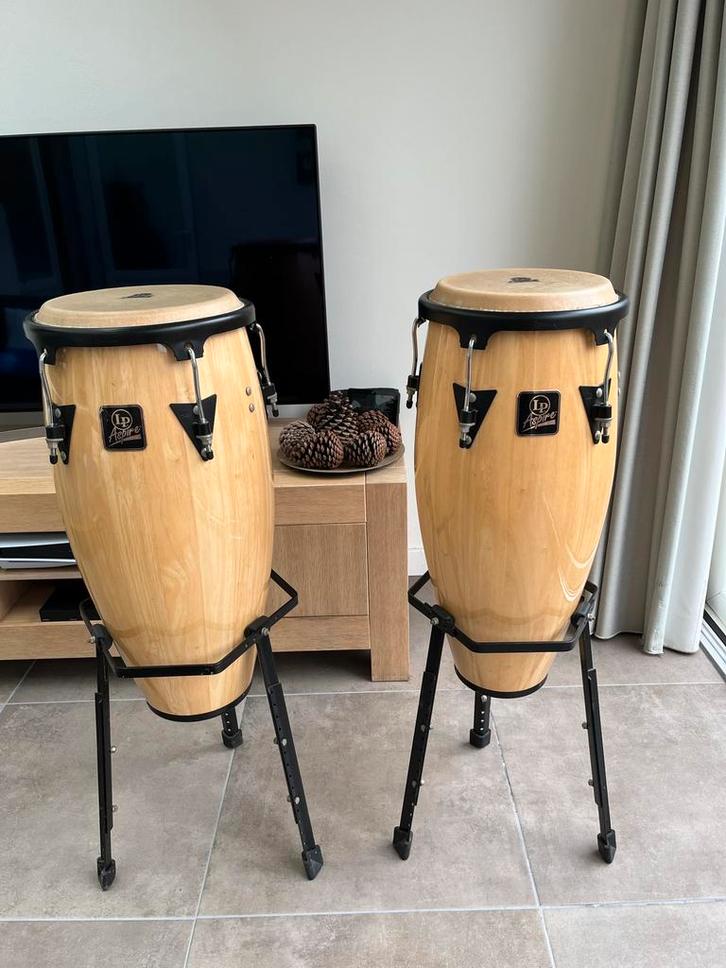 LP Aspire 10"+11" Congas with Stands & Bags, Muziek en Instrumenten, Percussie, Gebruikt, Trommel, Ophalen