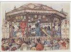 Anton pieck bij voorbeeld Muziektent met leden van een korps, Verzamelen, Foto's en Prenten, Verzenden, Voor 1940, Zo goed als nieuw